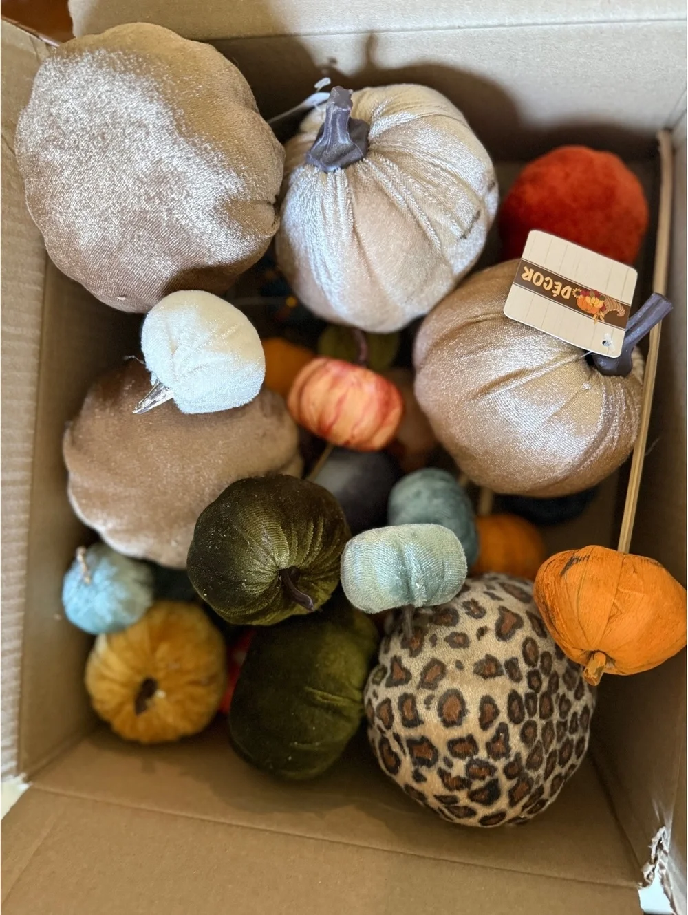 44 Assorted Velvet Craft Pumpkins for Fall Decor - 5 Large, 5 Medium, 39 Small,